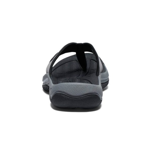Men's Kona Leather Flip-Flop | Steel Grey/Black