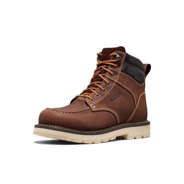 Men's Cincinnati 6 Waterproof 90° Heel Boot (Soft Toe)  |  Tuscan Red/Sandshell