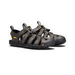 Men's Clearwater CNX Leather Sandal | Magnet/Black