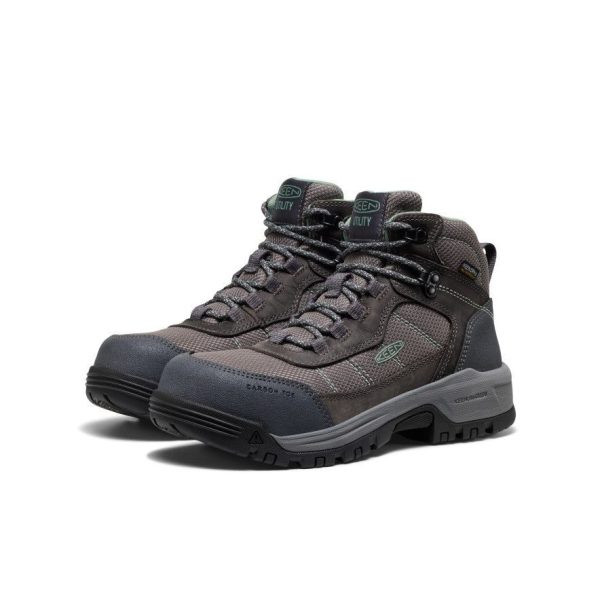 Women's Skokie Waterproof Work Boot (Carbon Toe) | Magnet/Black