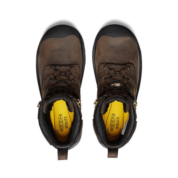 Men's CSA Camden 6 Waterproof Boot (Carbon Toe) | Dark Earth/Black