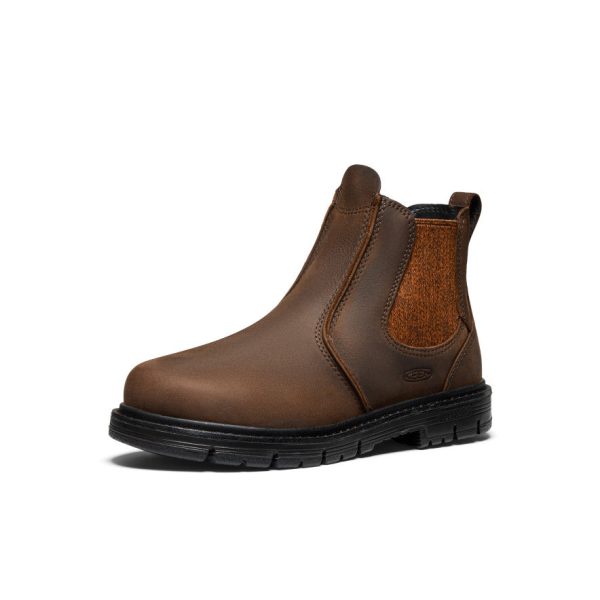 Women's San Jose Chelsea 90° Heel Boot (Aluminum Toe) | Cascade Brown/Black