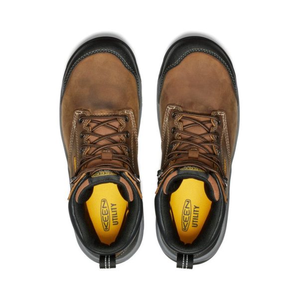 Men's Evanston 6 Waterproof Boot (Carbon Toe) | Bison/Black