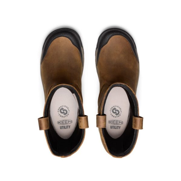 Men's Evanston Pull-On Waterproof Boot (Soft Toe) | Bison/Black