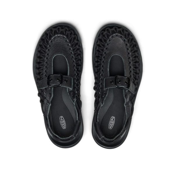 All Gender UNEEK PLT Mary Jane Sneaker | Black Smooth Lea