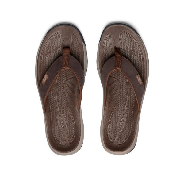 Men's Kona Leather Flip-Flop | Java/Dark Earth