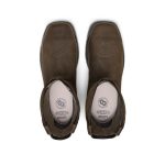 Men's CSA Flatland Pull-On Waterproof Work Boot INT MET (Carbon Toe) | Dark Brown/Black