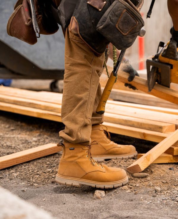 Men's San Jose 6 Waterproof 90° Heel Boot (Aluminum Toe) | Bistre/Gum