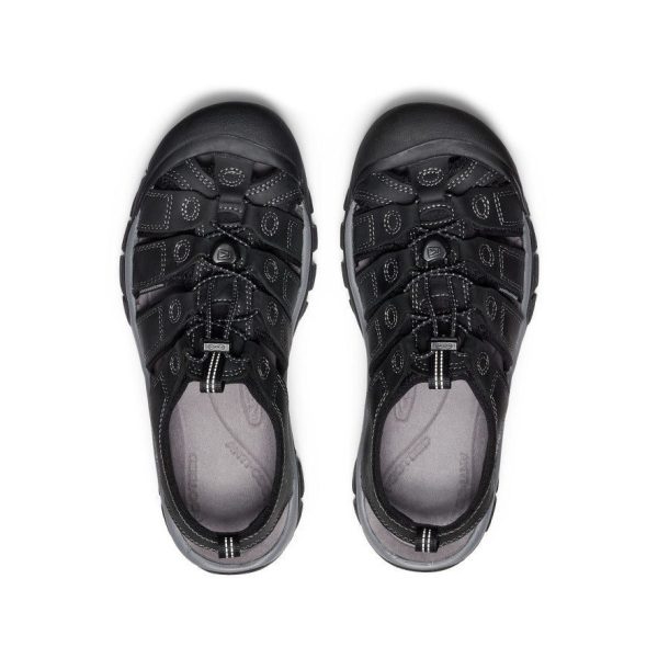 Men's Newport Leather Sandal | Black/Steel Grey