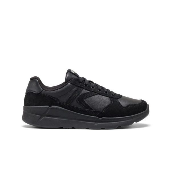 Women's KM2 Leather Jogger | Black/Black