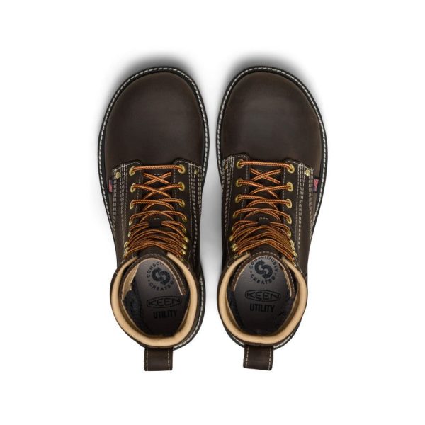 Men's Liberty 8 Waterproof 90° Heel Boot (Carbon Toe) | Coffee Bean/Black