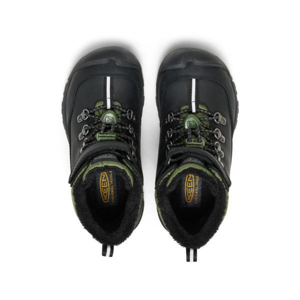 Little Kids' Kanibou Waterproof Winter Boot | Black/Bronze Green