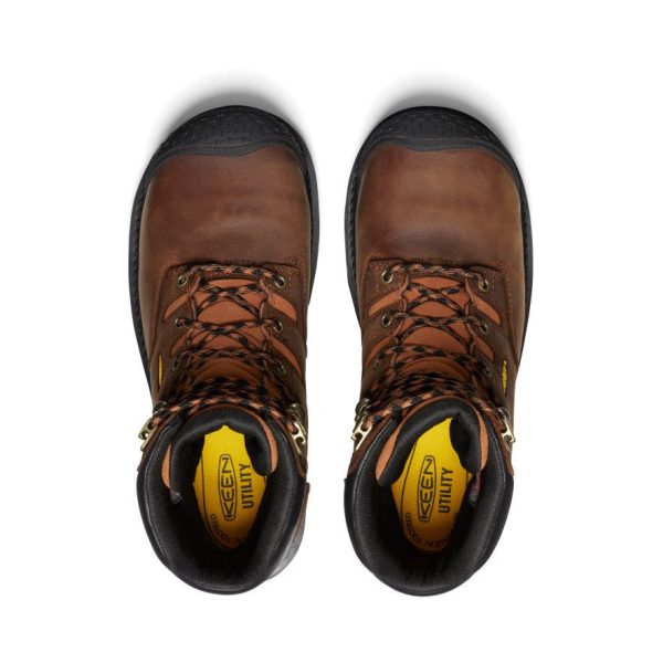Men's Camden 8 Insulated Waterproof Boot (Carbon Toe) | Leather Brown/Black
