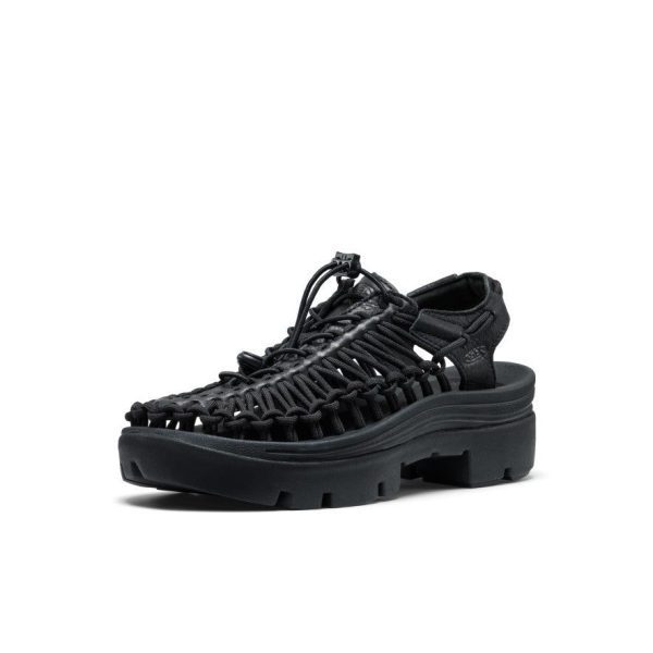 All Gender UNEEK PLT Sneaker | Black Smooth Lea
