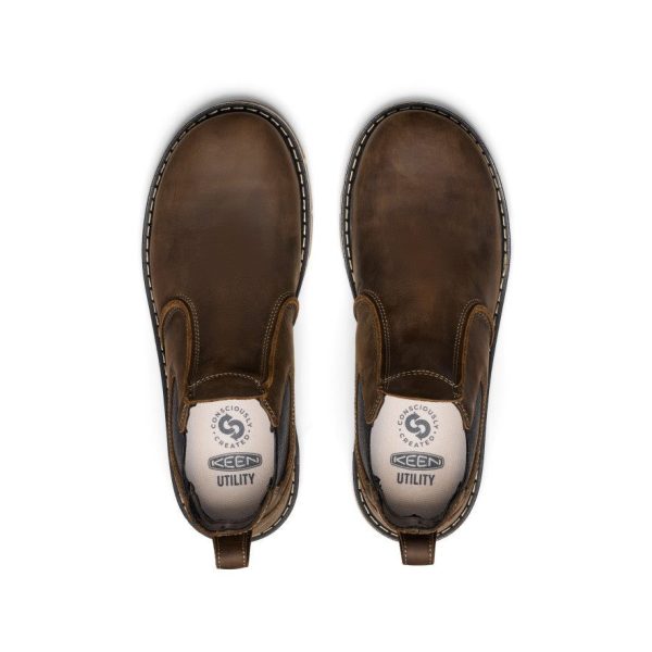 Men's San Jose Chelsea 90° Heel Boot (Aluminum Toe) | Cascade Brown/Gum